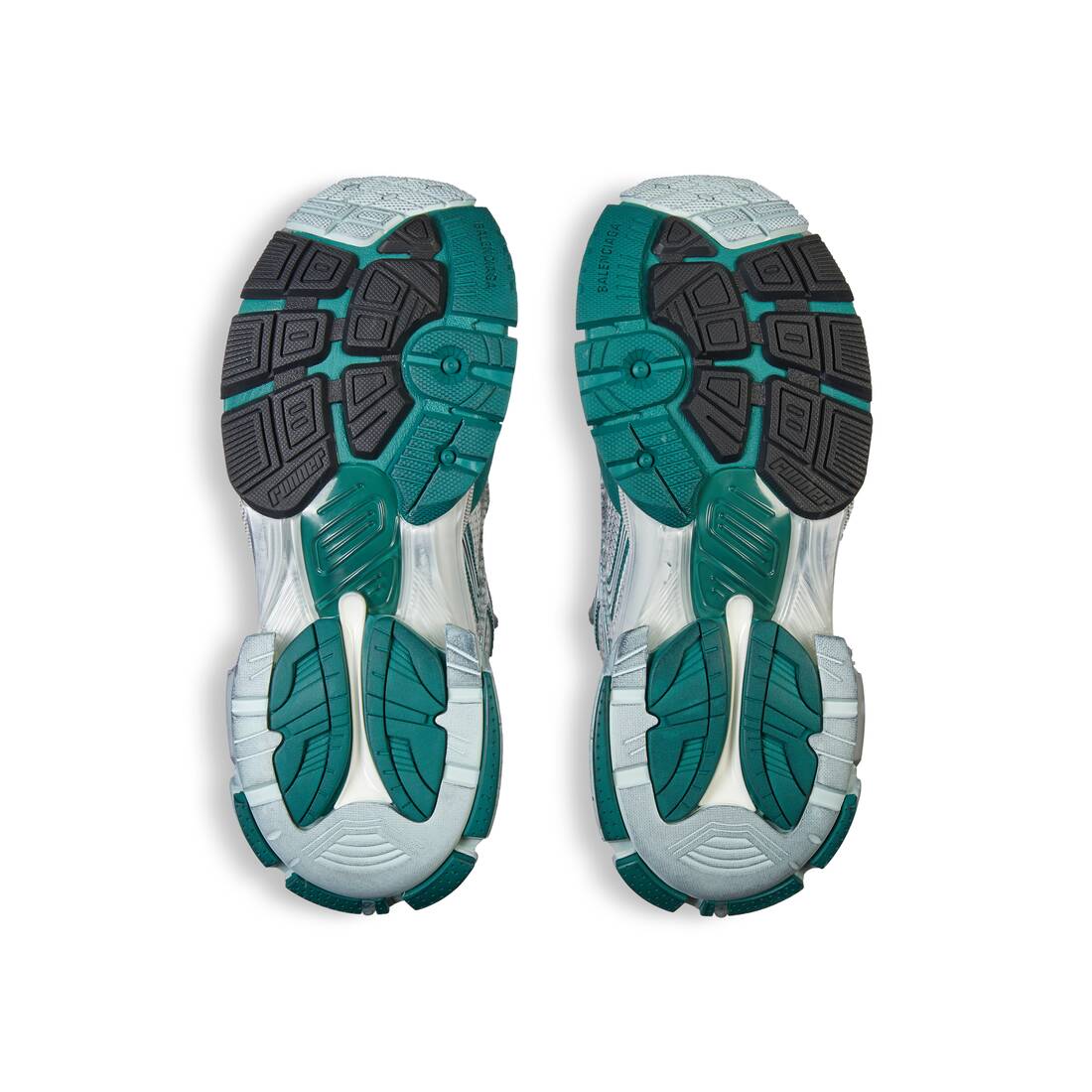 Men’s Runner Sneaker  in White/green/blue - Image 7